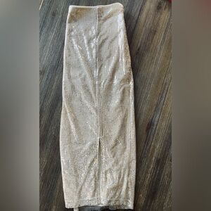 Elegant Gold Sequin Skirt